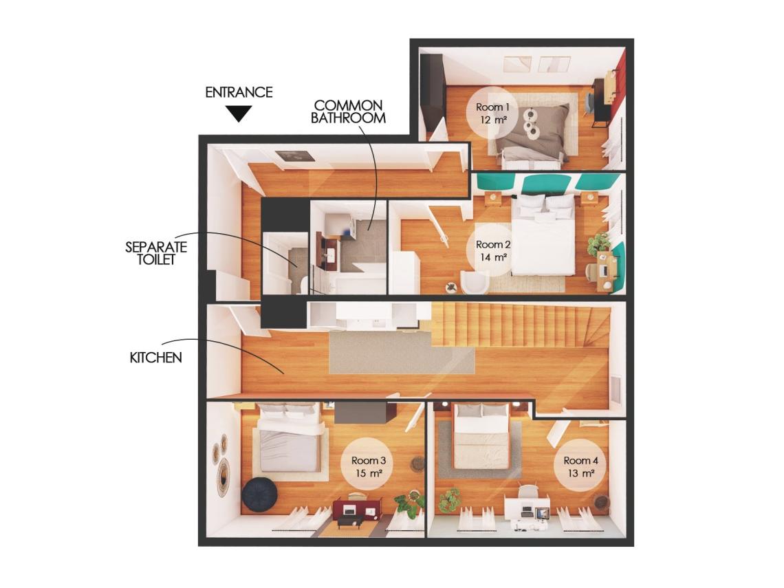 Coliving - Lille - Lille - Chambre au style haussmannien de 18 m² à louer à Lille - LIL10